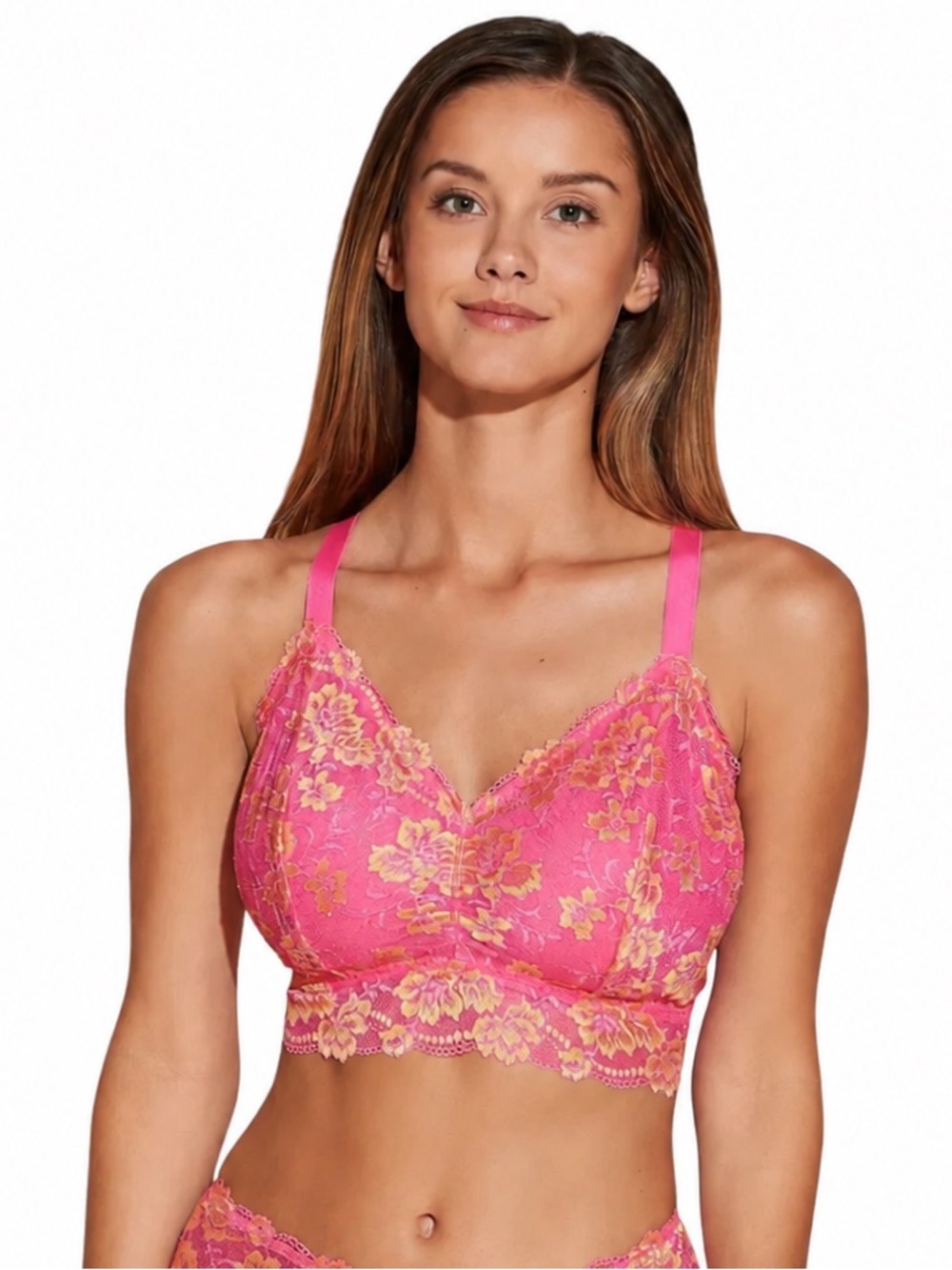 Cosabella Savona Curvy Longline Bralette Rani Pink Gold NWT Small DD-F